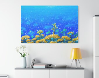Coral Landscape Canvas Print, Wall Decor, Home Decor, Canvas Wall Art, Coral Canvas Art, Office Decor, Canvas Gift, Gift Art