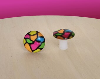 Furniture knob RAGTAG with 25 mm cabochon