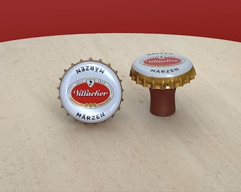 Villacher Märzen Möbelknopf mit original Kronenkorken-Flaschenverschluss