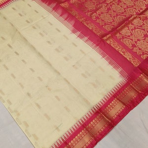 Cotton sarees with zari border and buta with rich pulloo