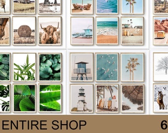 6800+ Gallery Wall Art Prints, Beach, Winter, Desert, Rustic, Fall, Spring (Digital Download)