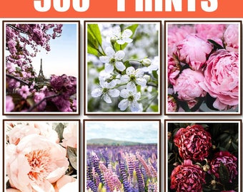 500+ Spring Wall Art Prints, Spring Decor Print Set, Spring Gallery Print, Easter Wall Decor, Spring Floral Print, Spring Animals Art