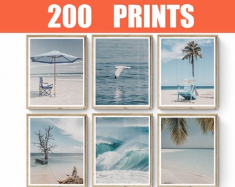 200x Soft Beach Wall Art Prints, Coastal Wall Art Prints, Beach Posters, Surf Art, California Print, Coastal Print, Beach Prints