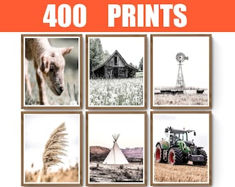 Set of 400 Farm Prints, Farmhouse Wall Art Prints, Rustic Wall Art Prints, Farmhouse Decor, Rustic Printable, Farm Digital Download,