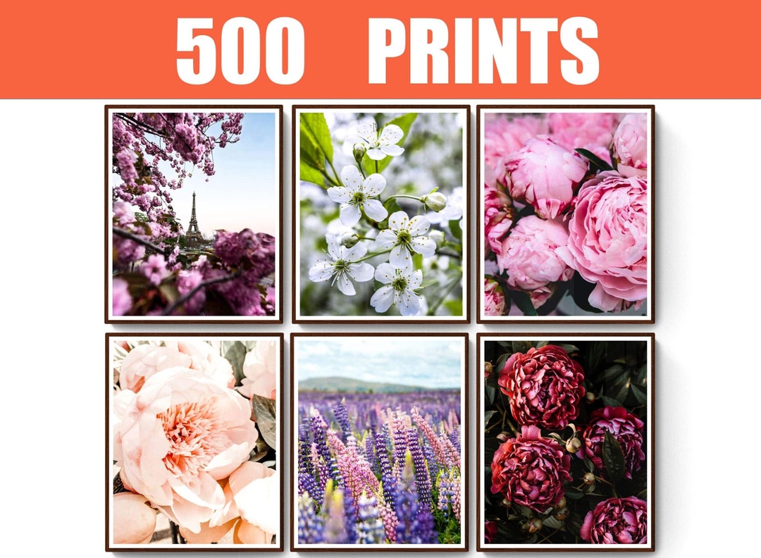 Set of 500 Spring Wall Art Prints, Spring Decor Print Set, Spring ...