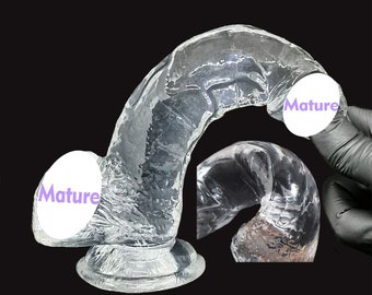 Realistic Jelly Dildo, Silicone Dildo, Strong Suction Cup Dildo, Transparent Jelly Dildo, G-Spot Dildo, Mature