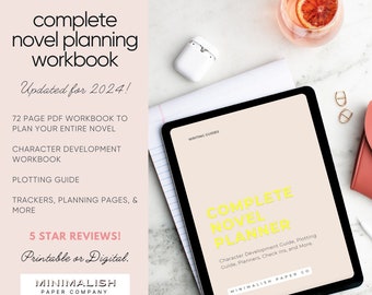 Ultimate Novel Planner | How to Write a Novel Planning Workbook Book Planner How to Write A Book Guided Workbook Digital Writing Workbook