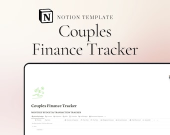 Couples Finance Tracker Notion Template: Budget & Expense Planner