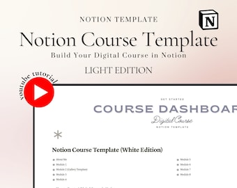 Notion Course Template, Online Course Builder (Digital Download)