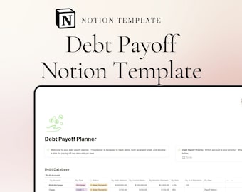 Debt Payoff Planner Notion Template: Personal Finance Tracker