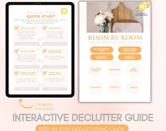 Interactive Declutter Guide | Room-by-Room Checklist (Digital Download)