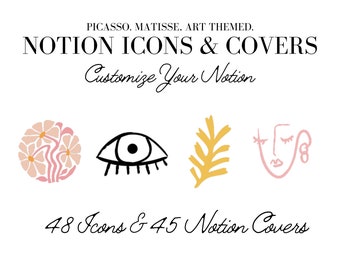 Notion Icons, Notion Covers, Notion Customization, Notion Customization Bundle, Notion Icon, Notion Cover, Notion Banner, Aesthetic Notion