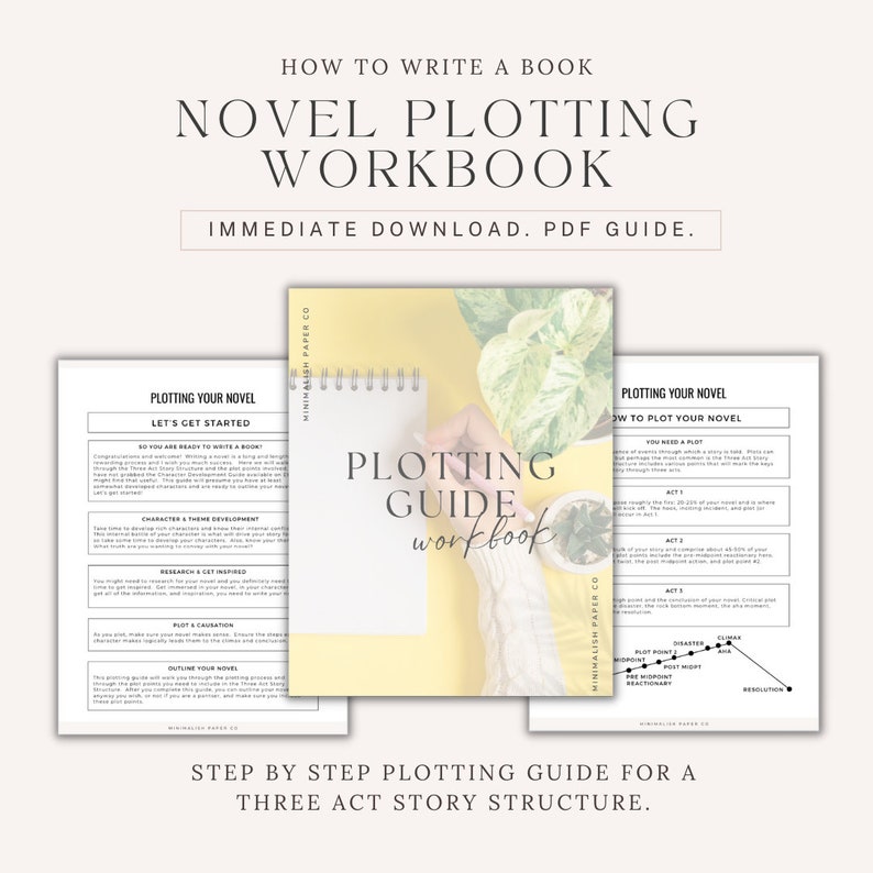 Novel Plotting Workbook: 3-act Story Structure (digital Download) - Etsy