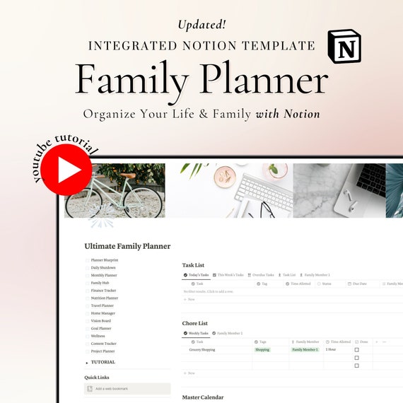 Ultimate Family Planner Notion Template: All-in-One Life Organizer (Digital Download)