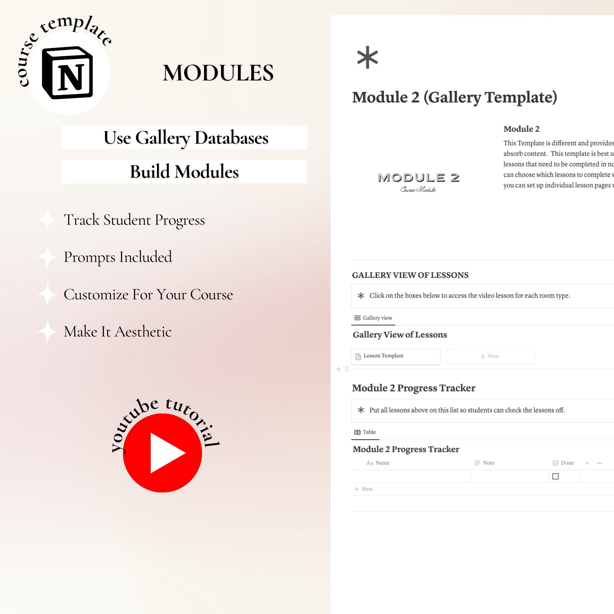 Notion Course Template Light Edition, Course Creator, Digital Course ...