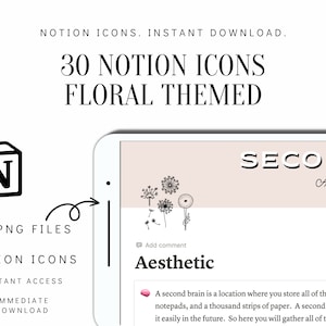 Notion Templates Icons Notion Icon Files Custom Notion Floral Icons Notion Floral Notion Icons Emojis Notion
