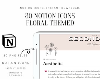 Notion Templates Icons Notion Icon Files Custom Notion Floral Icons Notion Floral Notion Icons Emojis Notion