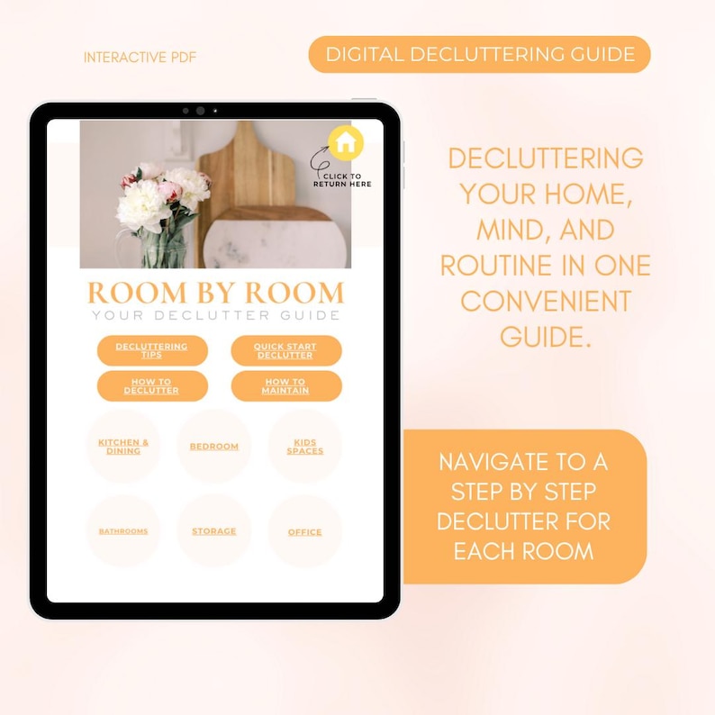 Interactive Declutter Guide | Room-by-room Checklist (digital Download ...