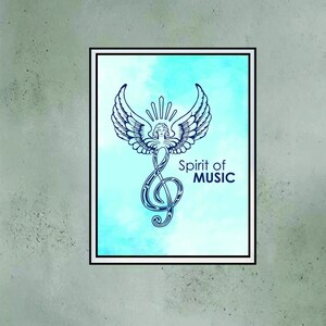 Spirit Of Music, G Clef, Angel, Printable Art, Classic Clean Digital Art, Music Lovers, Musicians Gift, INSTANT DOWNLOAD, Digital Prints