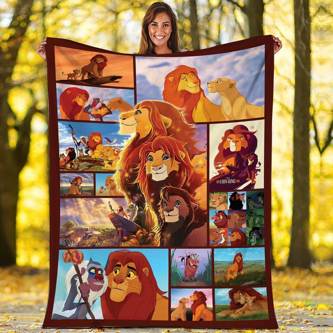 Lion King Fleece Blanket Lion King Simba Mufasa Nala Timon Rafiki