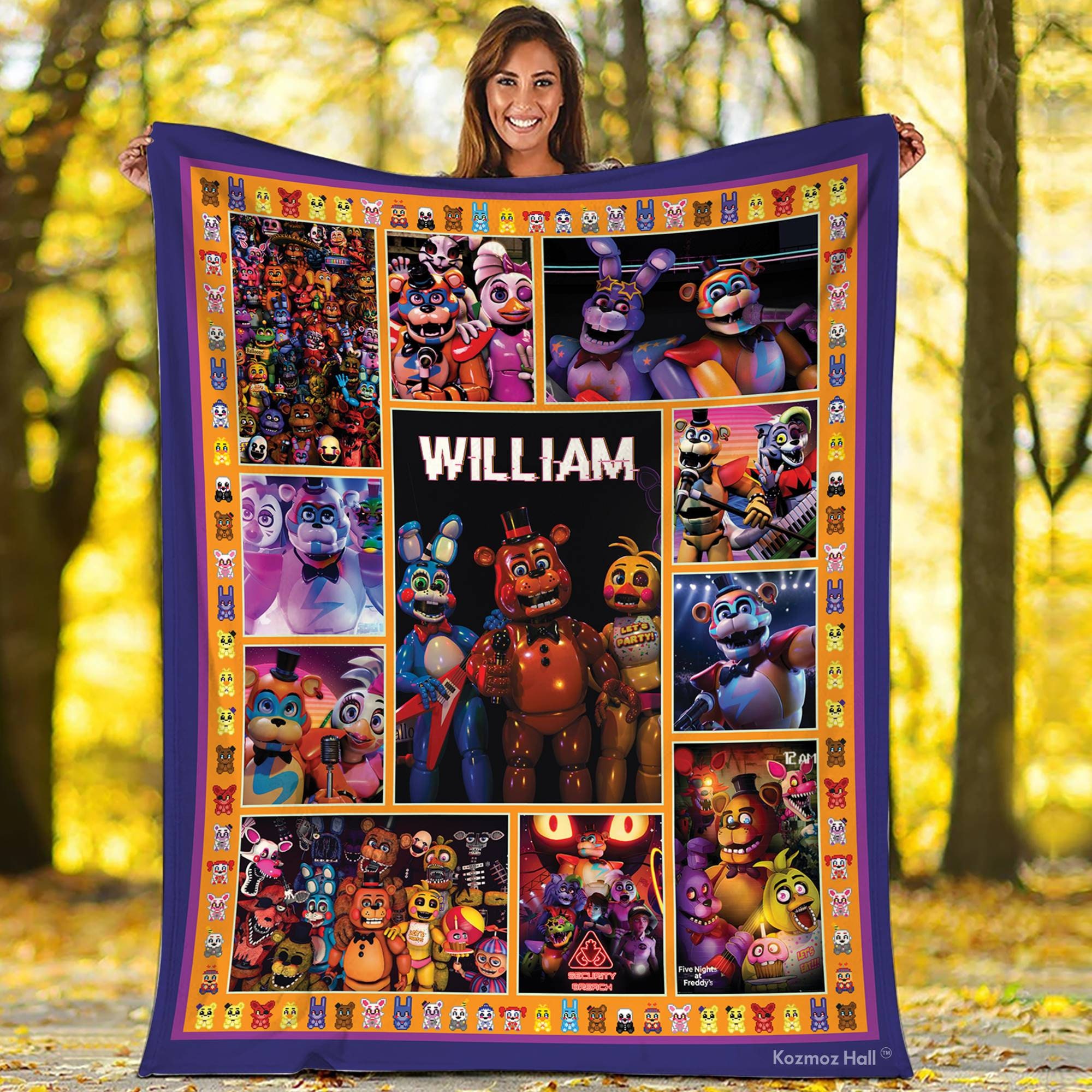 FNAF FIVE NIGHTS AT FREDDY'S Fleece Blanket Bed Throw Soft Blanket Match  Bedding