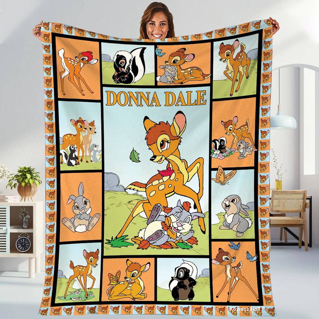 Personalized Bambi Blanket Bambi Fleece Blanket Bambi Etsy