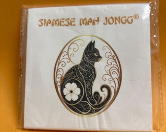 Siamese Mah Jongg® Cocktailservietten, elegantes Katzendesign, 3-lagiges Papier, Partyzubehör (20 Count)