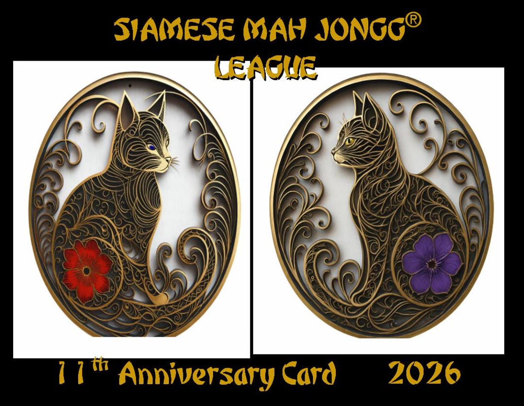 2026 9th Annual-11th Anniv. Siamese Mah Jongg® Card - Double