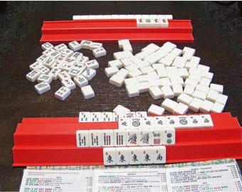 Siamese Mahjongg® Racks: Double Handed Set of 2, with Black Pushers!