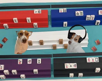 Siamese Mah Jongg® Racks  - Double Handed Set with black Pushers! Includes 2 racks and 2 pushers. All colors available except black
