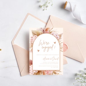 Tropical Floral Engagement Invite Template