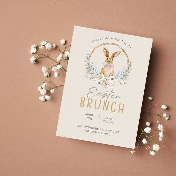 Easter Brunch/Lunch/Dinner invitation template