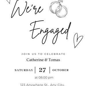 Engagement Party Invite Template - Etsy