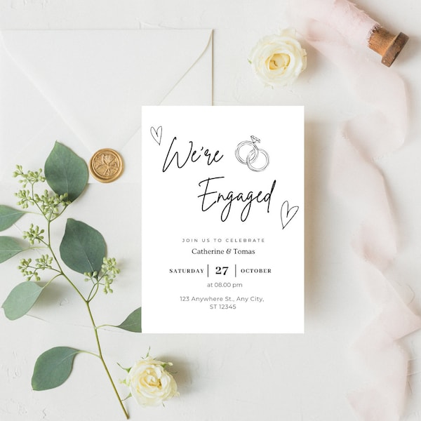 Engagement party invite template