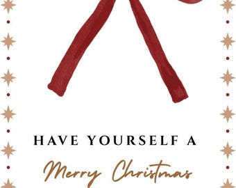 Classic, Glitter Christmas Gift Tag