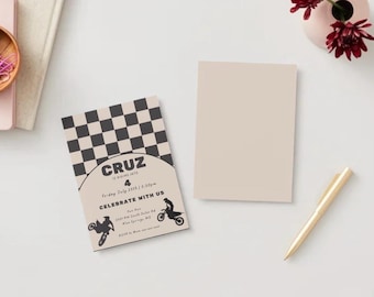 Riding / Racer Birthday Invite