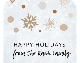 Snow Theme Christmas Gift Tag