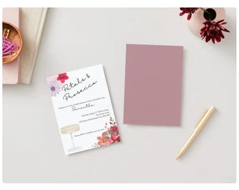Petals and Prosecco Bridal Shower Invite
