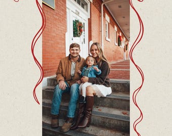 Red + Beige Holiday / Christmas Card