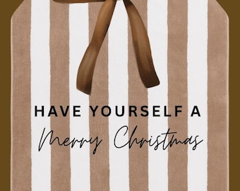 Brown Holiday / Christmas Gift Tag