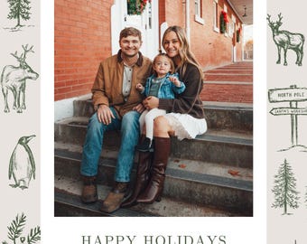 Green Collage Christmas / Holiday Card