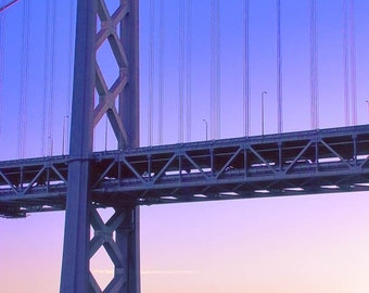 Bay Bridge Before Sunrise,  1 Tower, Bay Area, East Bay, Photography Print