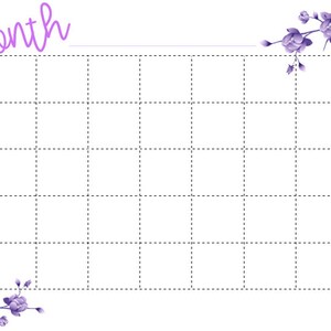 Monatskalender - lila Blumen
