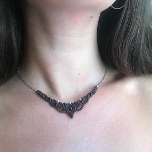 Elizabeth necklace/Macrame necklace/jade stone /unique necklace/gift for her/macrame handmade/elegant necklace/handmade necklace/