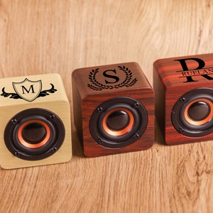 Personalized Bluetooth Speaker, Portable Bluetooth Speaker, wooden speaker, Mini Wood Speaker, Father's Day gift, Best Man gift