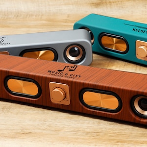 Personalisierter Bluetooth Lautsprecher / Benutzerdefinierte Trauzeugig Geschenke / Brautjungfer Geschenke / Benutzerdefinierte wiederaufladbare Bluetooth Lautsprecher / großer Holz Lautsprecher