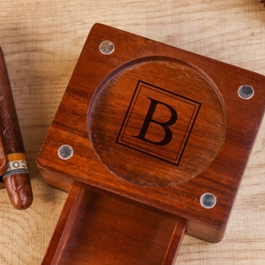 Personalized Whiskey & Cigar Tray Glass Holder Ashtray Whiskey, Gift ...
