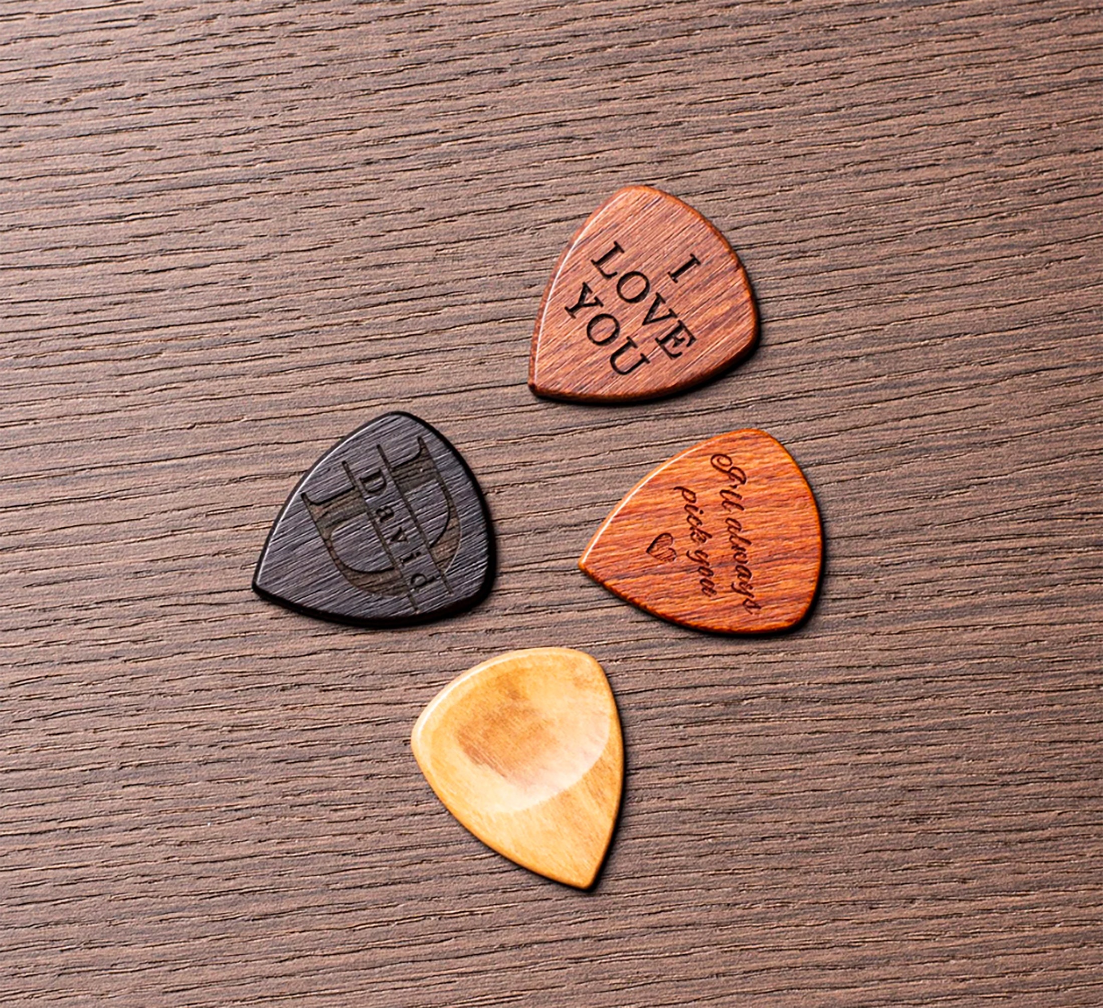 Personalized Wooden Guitar Picks With Case Custom Guitar Pick Etsy Australia
