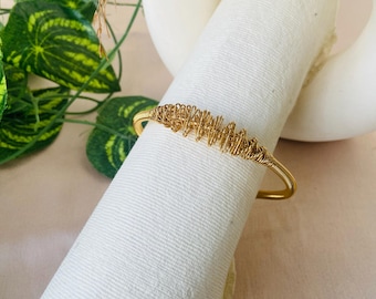 Bracelet manchette en or - Manchette ouverte minimaliste réglable, bijoux de tous les jours pour elle