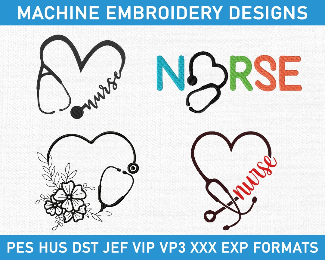 Nurse Embroidery Design, Medical Embroidery Designs, Nurse Embroidery Life Appreciation Gift